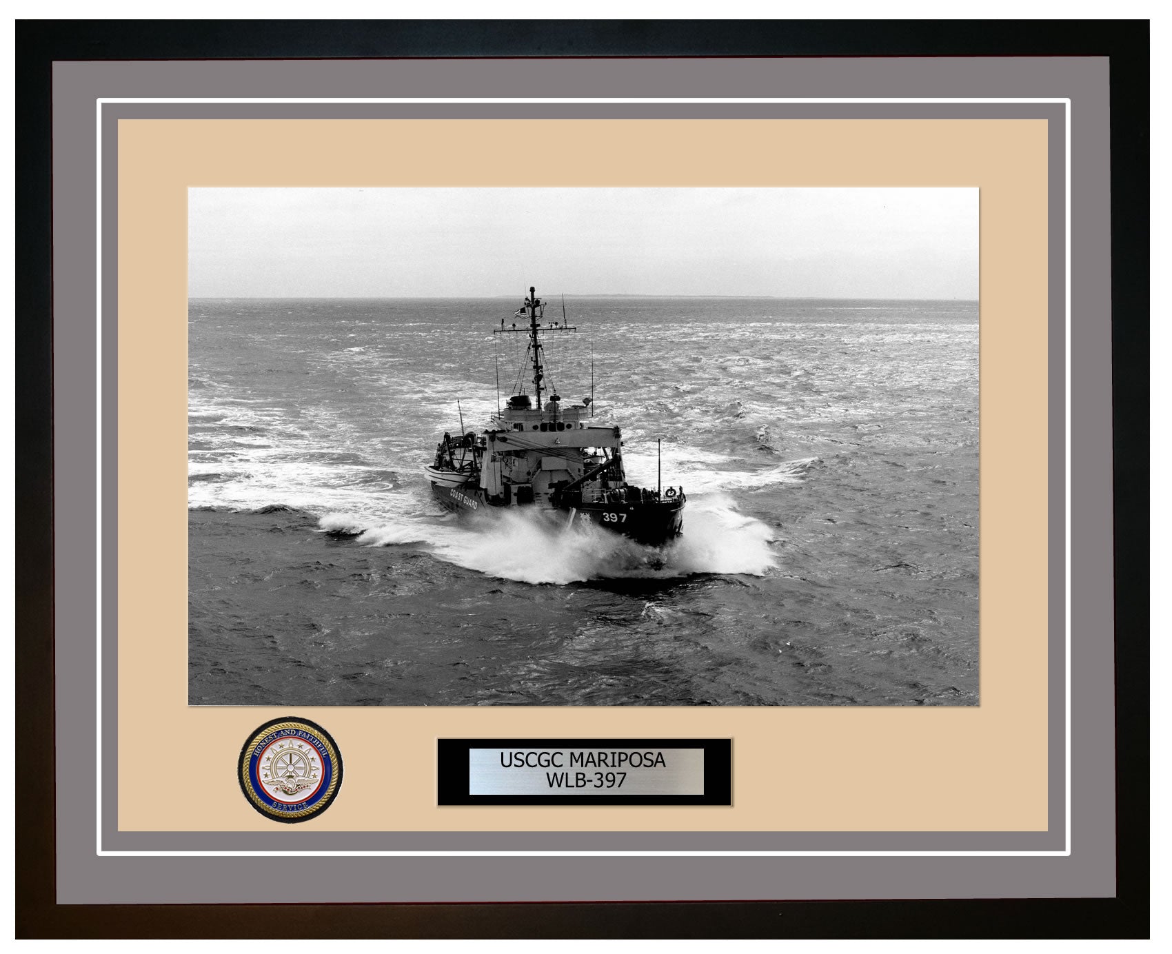 USCGC MARIPOSA WLB 397 Framed Coast Guard Ship Photo Grey 71WLB397