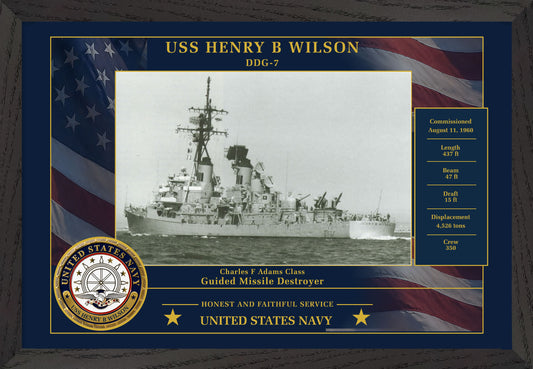 USS Henry B Wilson DDG-7 Framed Patriotic Photo