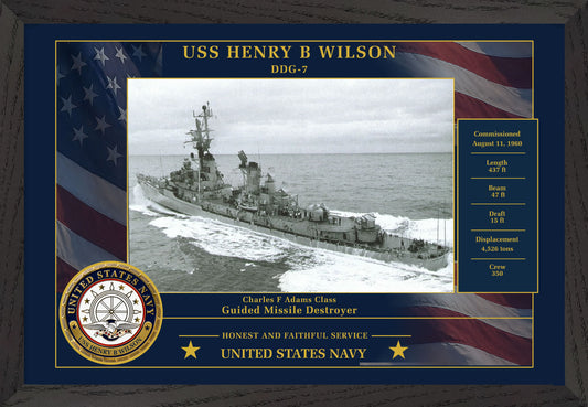 USS Henry B Wilson DDG-7 Framed Patriotic Photo
