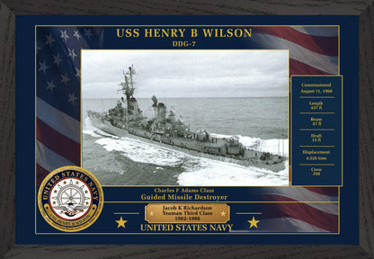 USS Henry B Wilson DDG-7 Framed Patriotic Photo