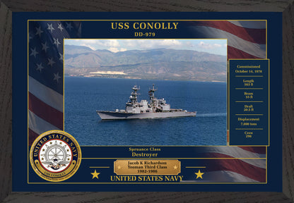 USS Conolly DD-979 Framed Patriotic Photo