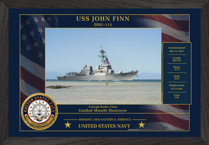 USS John Finn DDG-113 Framed Patriotic Photo