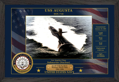 USS Augusta SSN-710 Framed Patriotic Photo