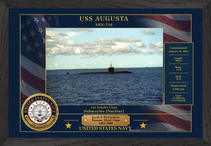 USS Augusta SSN-710 Framed Patriotic Photo