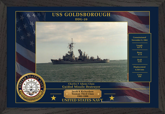 USS Goldsborough DDG-20 Framed Patriotic Photo