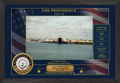 USS Providence SSN-719 Framed Patriotic Photo