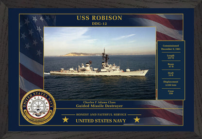 USS Robison DDG-12 Framed Patriotic Photo