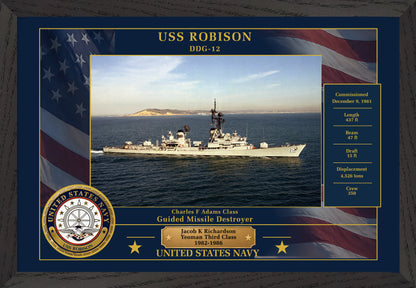 USS Robison DDG-12 Framed Patriotic Photo