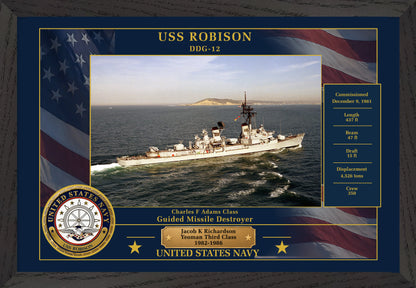 USS Robison DDG-12 Framed Patriotic Photo
