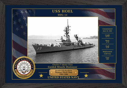 USS Hoel DDG-13 Framed Patriotic Photo