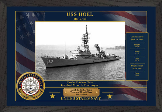 USS Hoel DDG-13 Framed Patriotic Photo