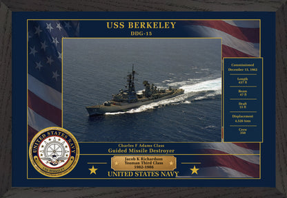 USS Berkeley DDG-15 Framed Patriotic Photo