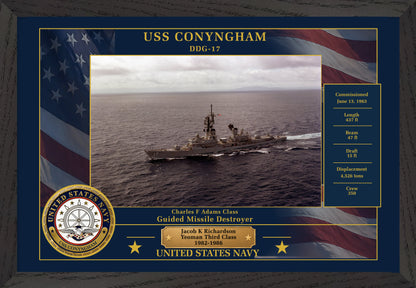 USS Conyngham DDG-17 Framed Patriotic Photo