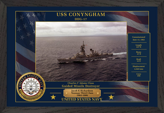 USS Conyngham DDG-17 Framed Patriotic Photo