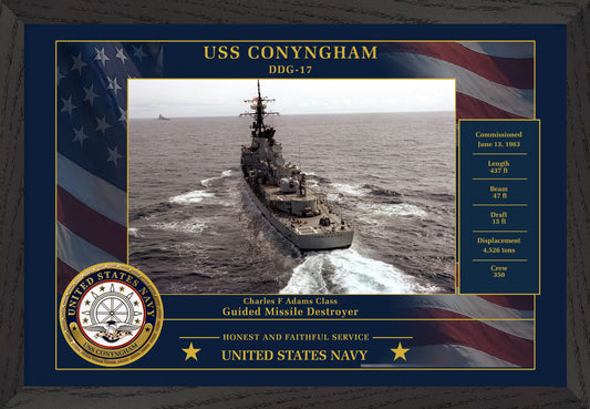 USS Conyngham DDG-17 Framed Patriotic Photo