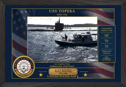 USS Topeka SSN-754 Framed Patriotic Photo
