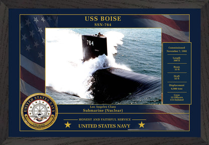 USS Boise SSN-764 Framed Patriotic Photo