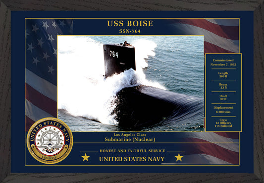 USS Boise SSN-764 Framed Patriotic Photo
