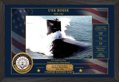 USS Boise SSN-764 Framed Patriotic Photo