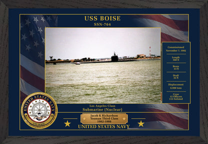 USS Boise SSN-764 Framed Patriotic Photo