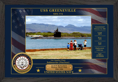 USS Greeneville SSN-772 Framed Patriotic Photo