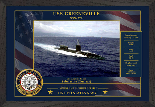 USS Greeneville SSN-772 Framed Patriotic Photo