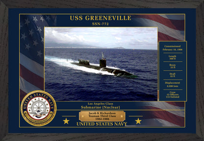 USS Greeneville SSN-772 Framed Patriotic Photo
