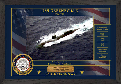 USS Greeneville SSN-772 Framed Patriotic Photo