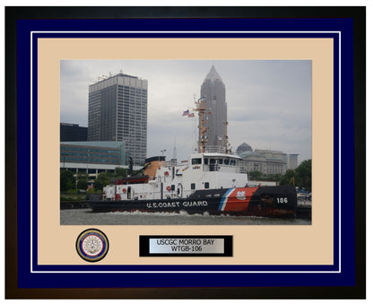 USCGC MORRO BAY WTGB 106 Framed Coast Guard Ship Photo Blue 76WTGB106