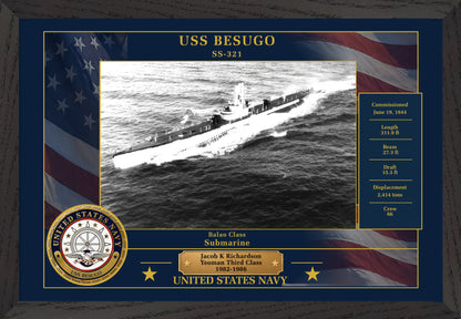 USS Besugo SS-321 Framed Patriotic Photo