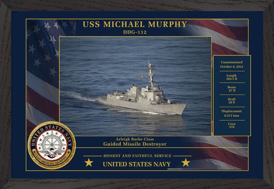 USS Michael Murphy DDG-112 Framed Patriotic Photo