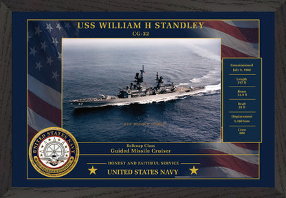USS William H Standley CG-32 Framed Patriotic Photo
