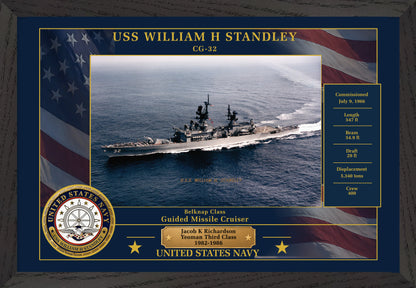 USS William H Standley CG-32 Framed Patriotic Photo