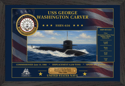 USS George Washington Carver SSBN-656 Framed Patriotic Art