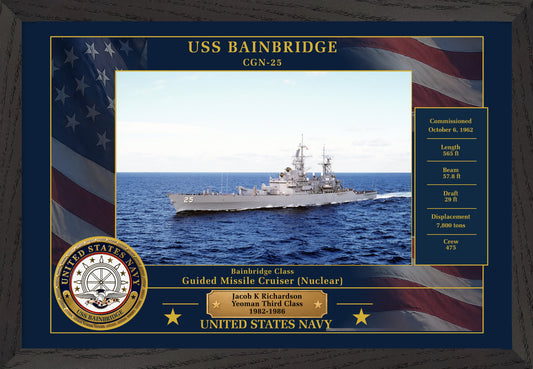 USS Bainbridge CGN-25 Framed Patriotic Photo