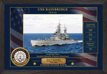 USS Bainbridge CGN-25 Framed Patriotic Photo