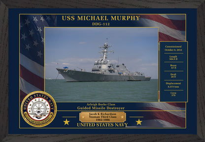 USS Michael Murphy DDG-112 Framed Patriotic Photo