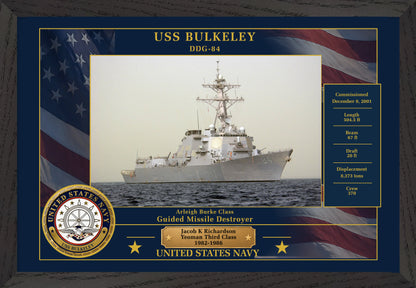 USS Bulkeley DDG-84 Framed Patriotic Photo