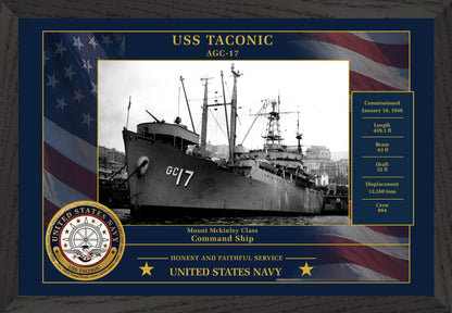 USS Taconic AGC-17 Framed Patriotic Photo