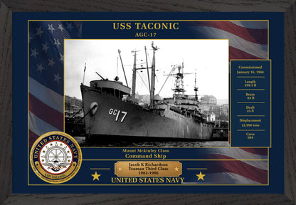 USS Taconic AGC-17 Framed Patriotic Photo