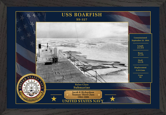 USS Boarfish SS-327 Framed Patriotic Photo