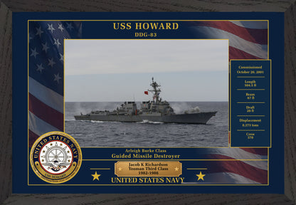 USS Howard DDG-83 Framed Patriotic Photo