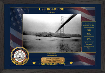 USS Boarfish SS-327 Framed Patriotic Photo