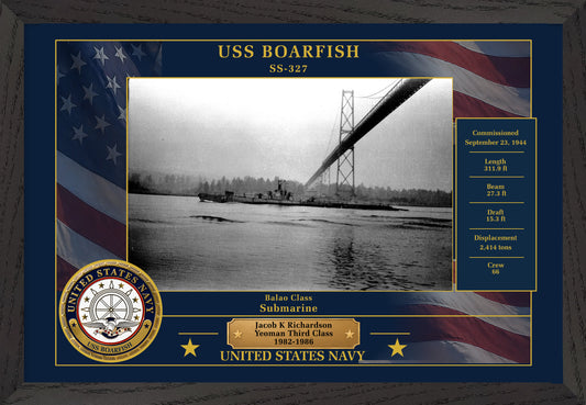 USS Boarfish SS-327 Framed Patriotic Photo