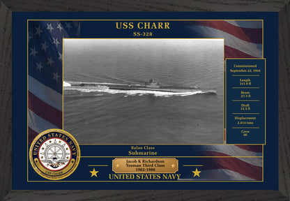 USS Charr SS-328 Framed Patriotic Photo