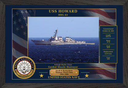 USS Howard DDG-83 Framed Patriotic Photo