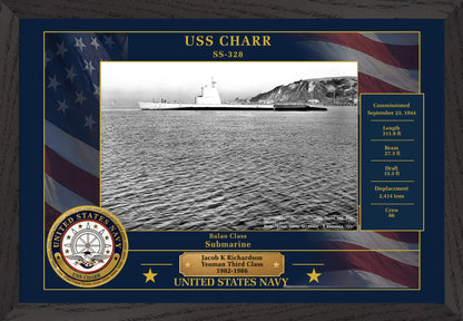 USS Charr SS-328 Framed Patriotic Photo