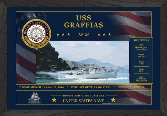 USS Graffias AF-29 Framed Patriotic Art