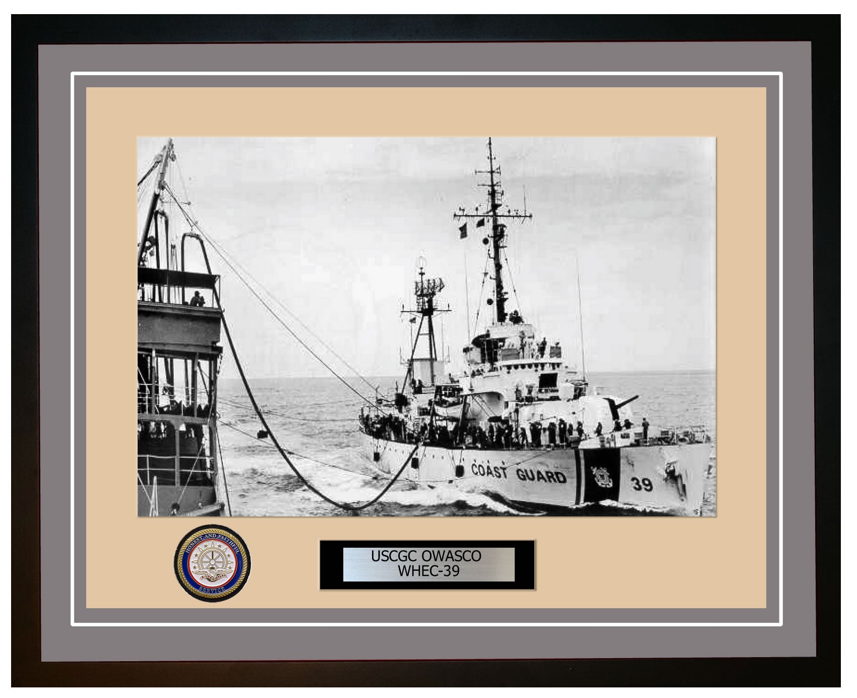 USCGC OWASCO WHEC 39 Framed Coast Guard Ship Photo Grey 82WHEC39