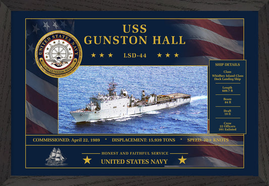 USS Gunston Hall LSD-44 Framed Patriotic Art